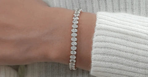 Oval Diamond Tennis Bracelet