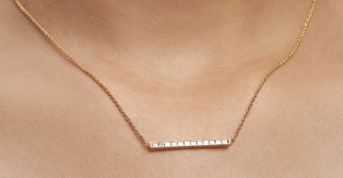 Baguette Diamond Necklace