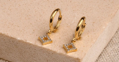 Drop Hoop Earrings