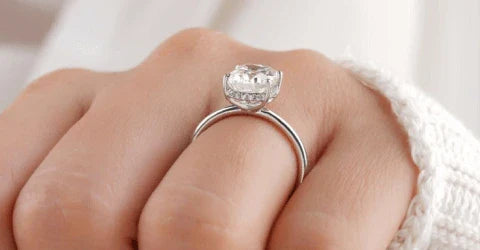 Hidden Halo Engagement Ring