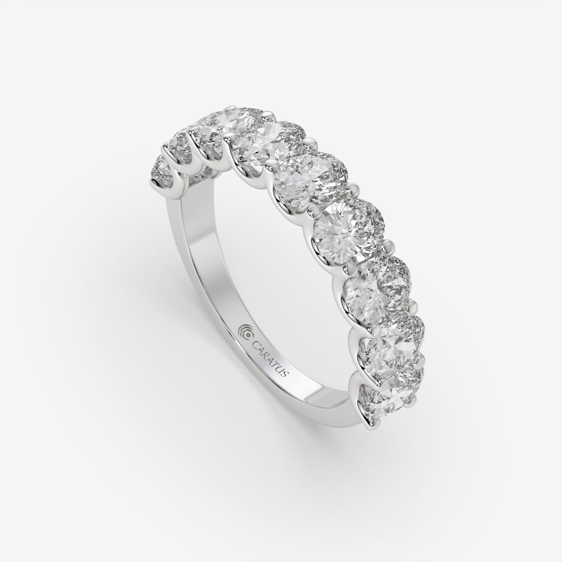 3.15 CT Oval Diamond Engagement Ring in White Gold – Prong Setting