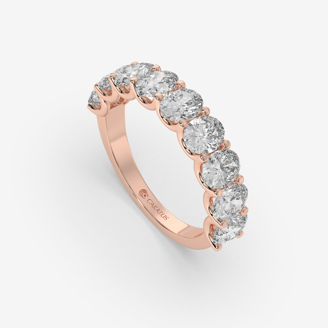 3.15 CT Oval Diamond Engagement Ring in Rose Gold – Prong Setting