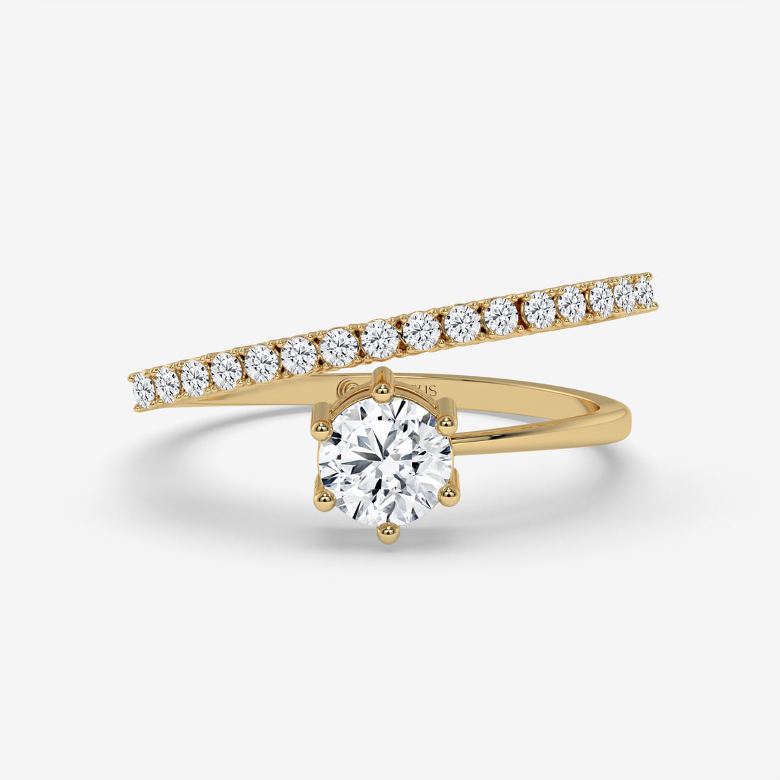 Whispering Twist Diamond Ring in Rose Gold