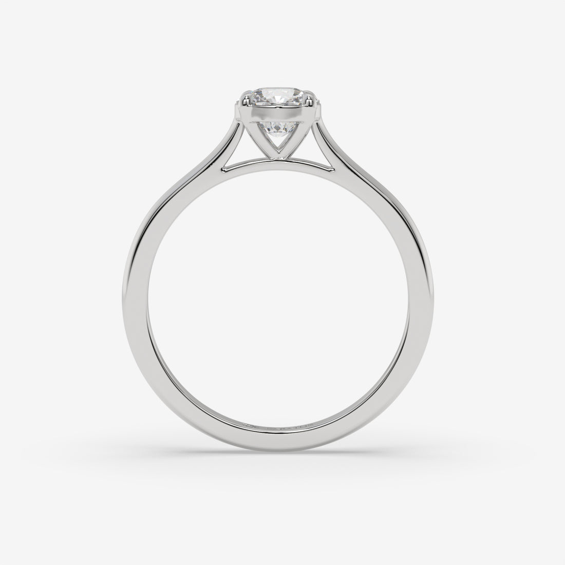 Cathedral-Style Cushion Diamond White Gold Engagement Ring