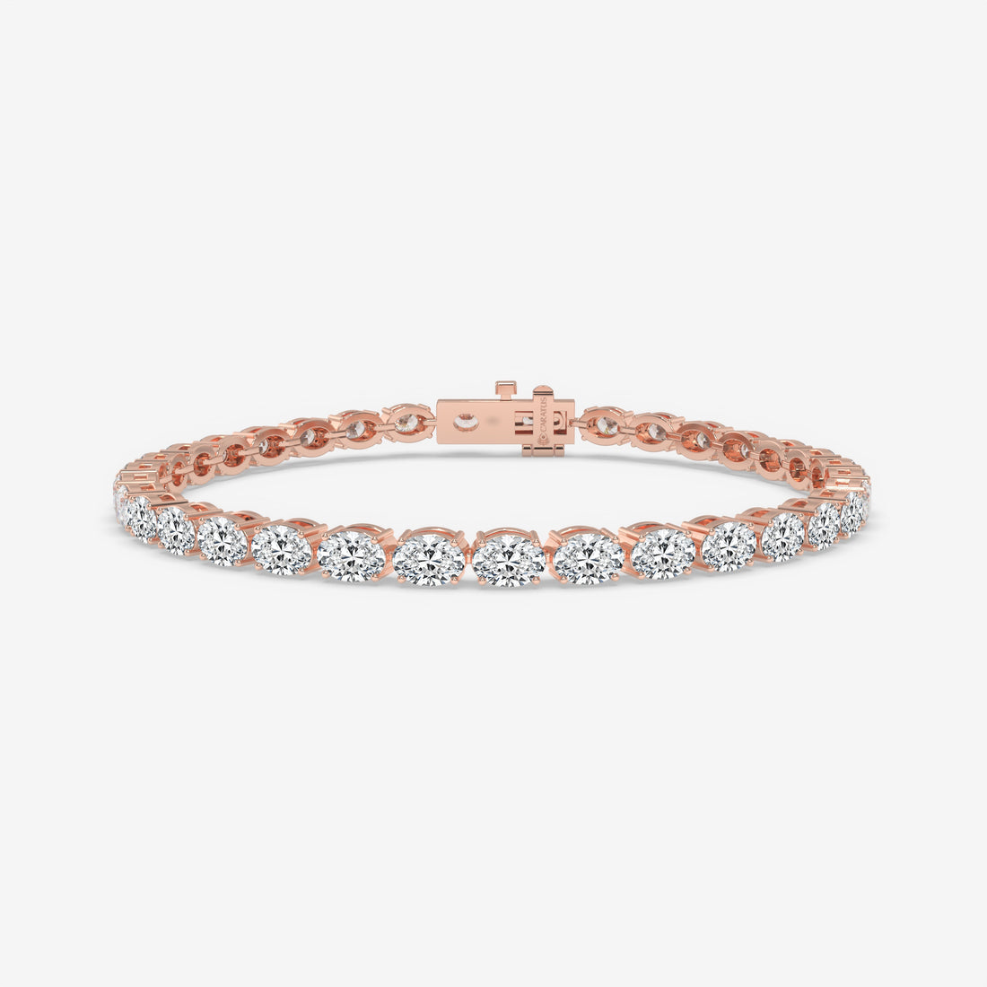 7.75 CT Oval Diamond Tennis Bracelet in Yellow Gold