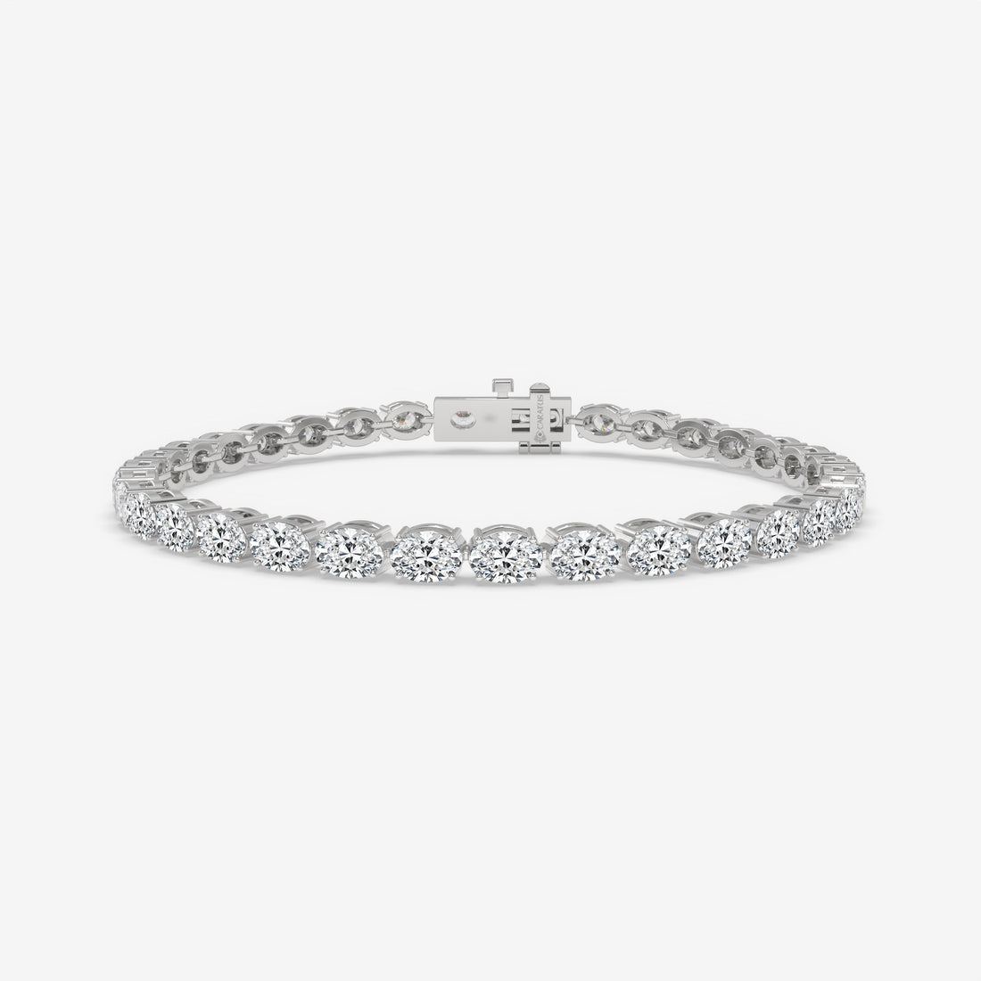 7.75 CT Oval Diamond Tennis Bracelet in Yellow Gold
