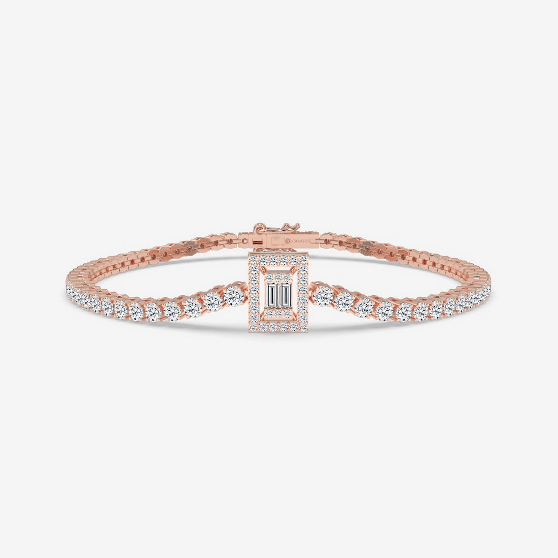 Round-Cut Diamond Tennis Bracelet in 14K Yellow Gold