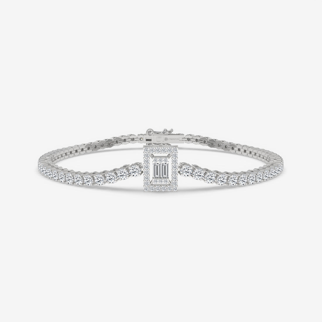 Round-Cut Diamond Tennis Bracelet in 14K Yellow Gold