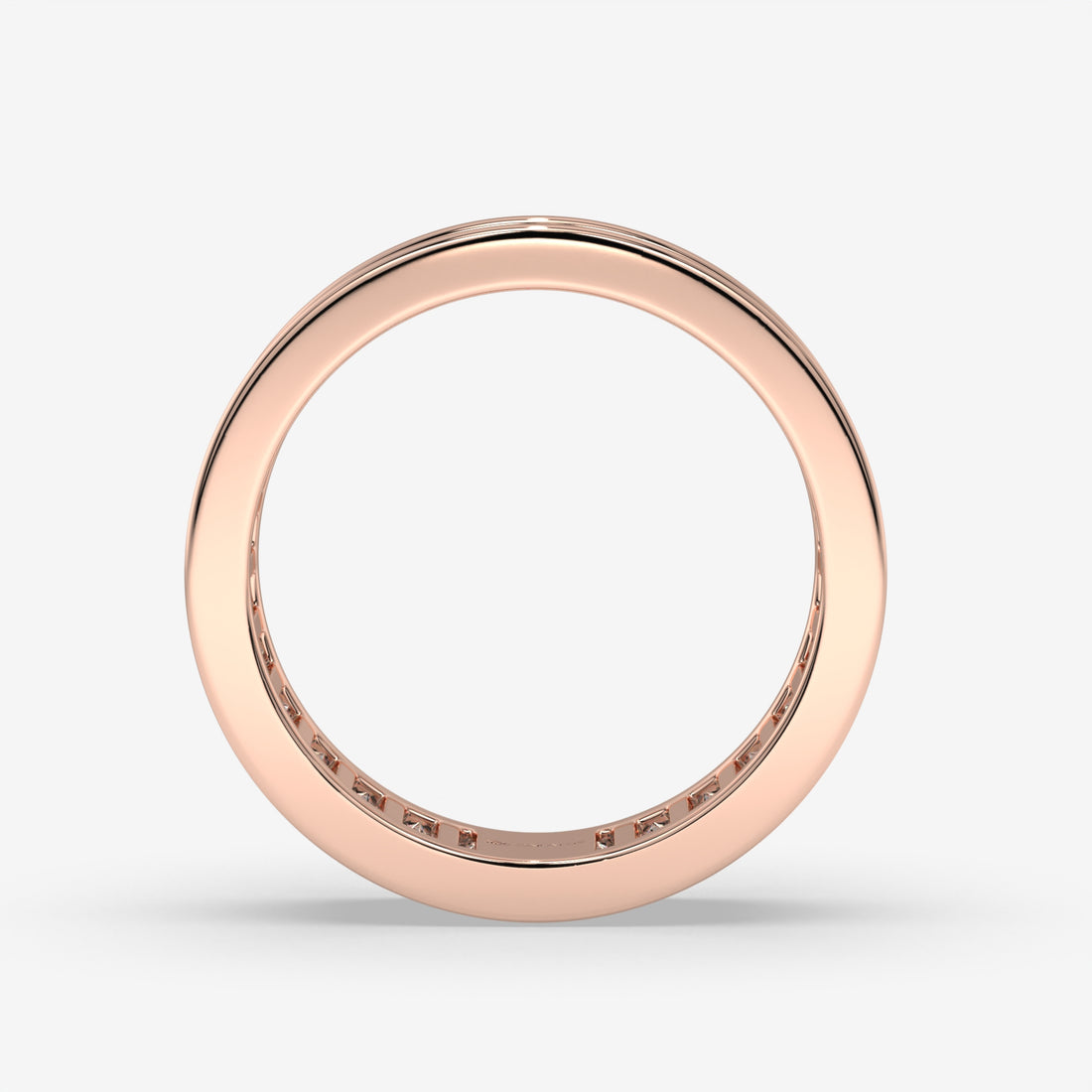 Baguette-Cut 4.20 CT Rose Gold Diamond Eternity Engagement Ring