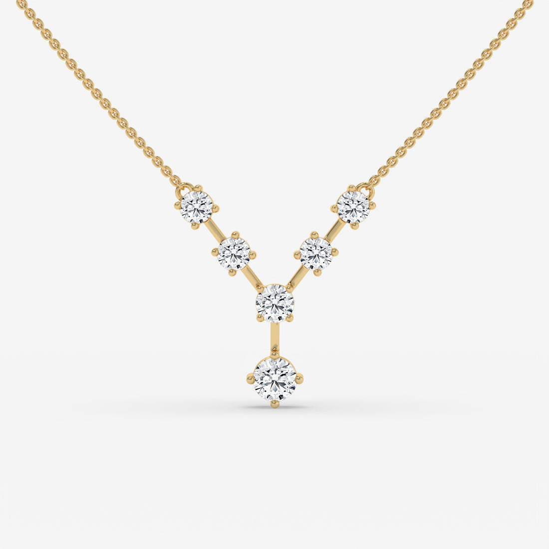 Constellation-Inspired Diamond White Gold Necklace