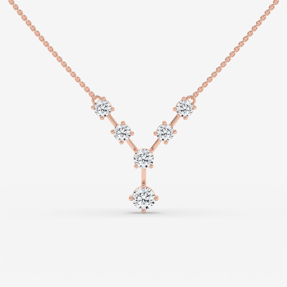 Constellation-Inspired Diamond White Gold Necklace