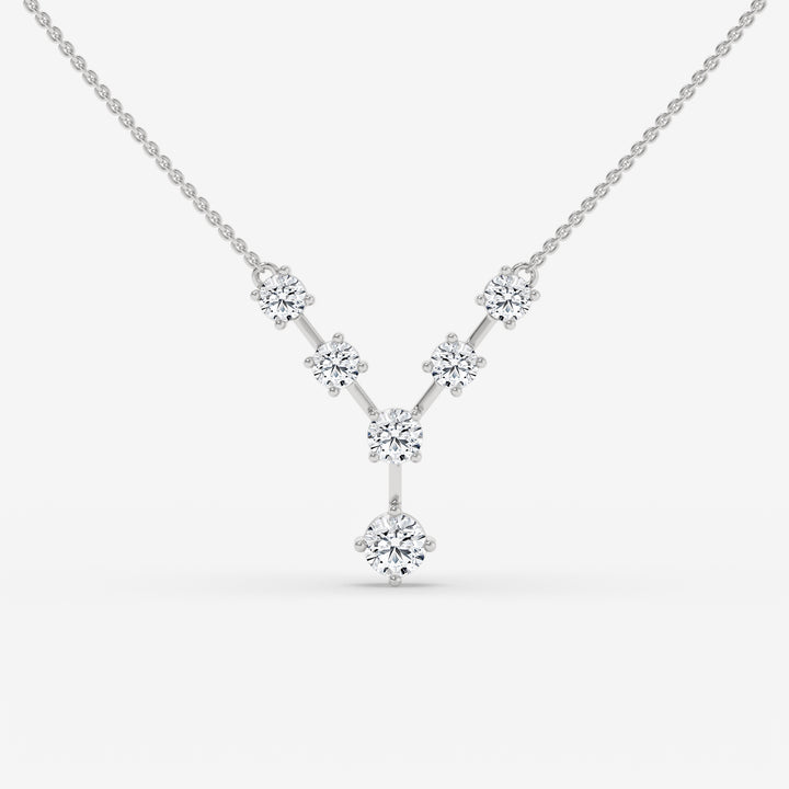 Constellation-Inspired Diamond Yellow Gold Necklace