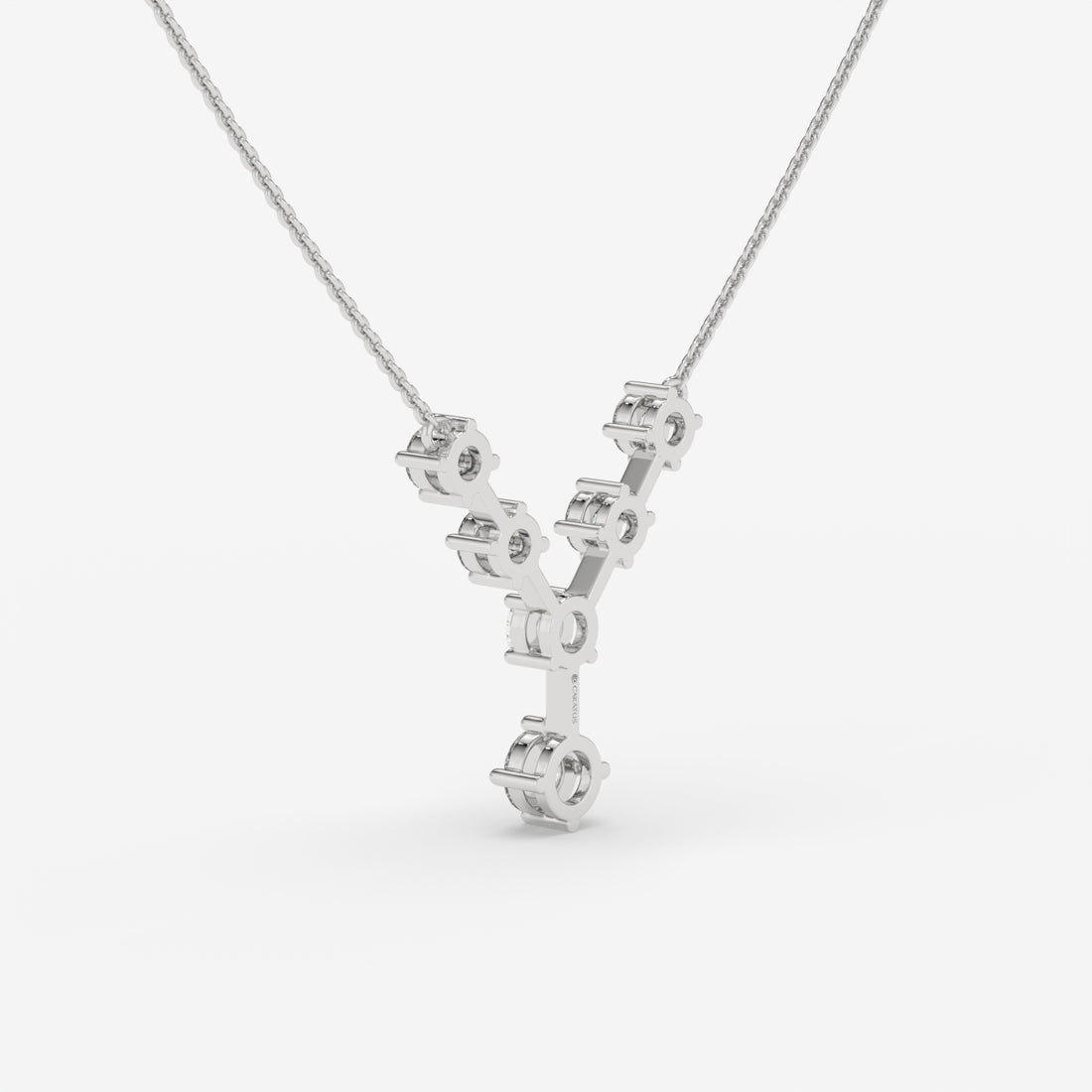 Constellation-Inspired Diamond White Gold Necklace