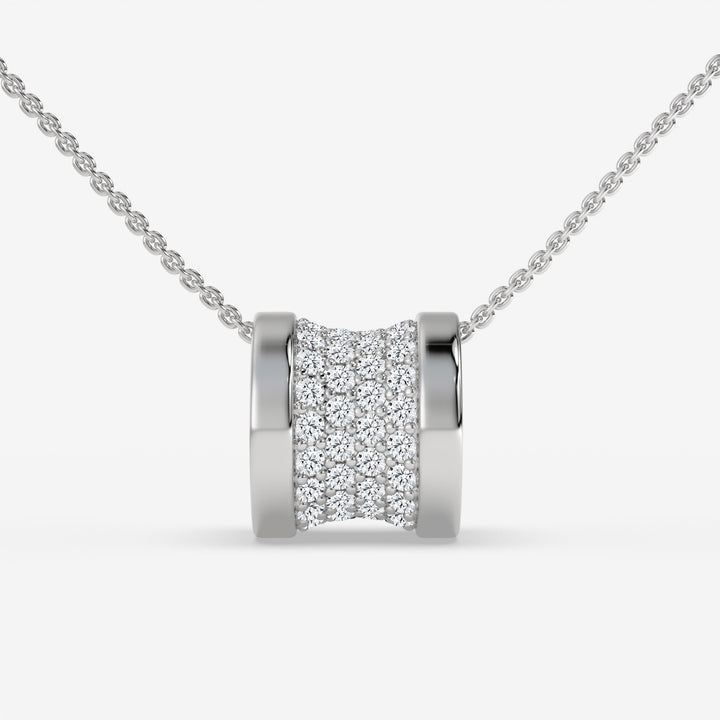 White Gold Roll It Diamond Necklace