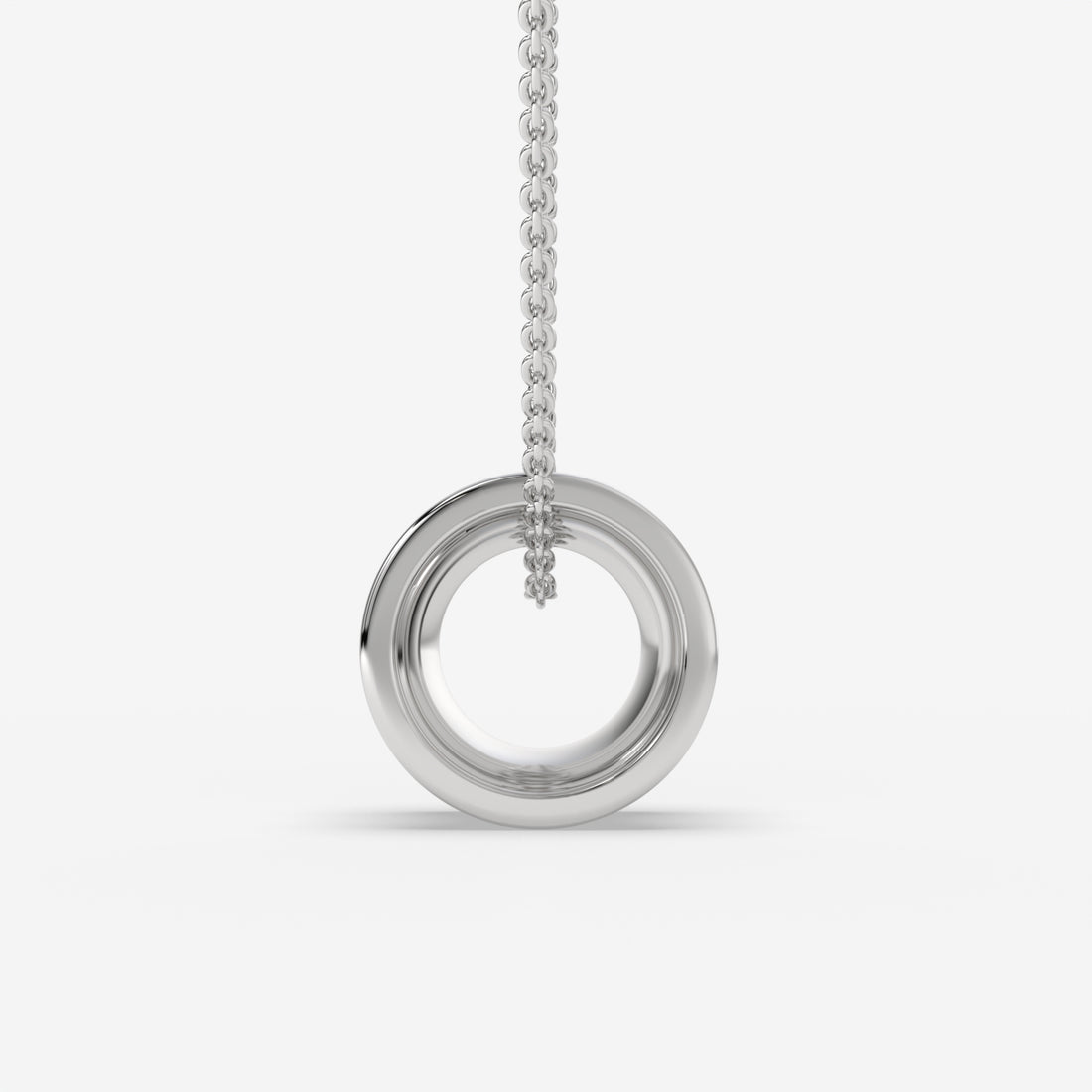 White Gold Roll It Diamond Necklace
