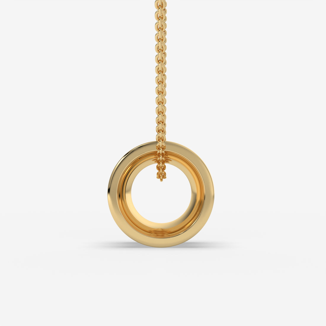 Yellow Gold Roll It Diamond Necklace