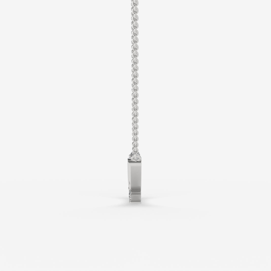 0.20 CT Windswept Diamond White Gold Necklace